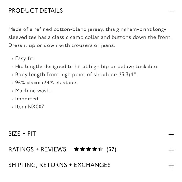 Madewell Camp Long-Sleeve Top in Gingham - Picture 3 of 5